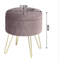 Berg 35Cm Velvet Round Storage Ottoman-696505660