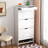 MDF Wood 3 Tier Tipping Bucket Shoe Storage Cabinet-1689610359