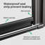 Porte de douche pivotante demi-cadre l 34 po x H 72 po, verre trempé de 6 mm, noir mat