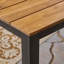 Table de salle à manger d'extérieur rectangulaire en bois d'acacia de L 71 po