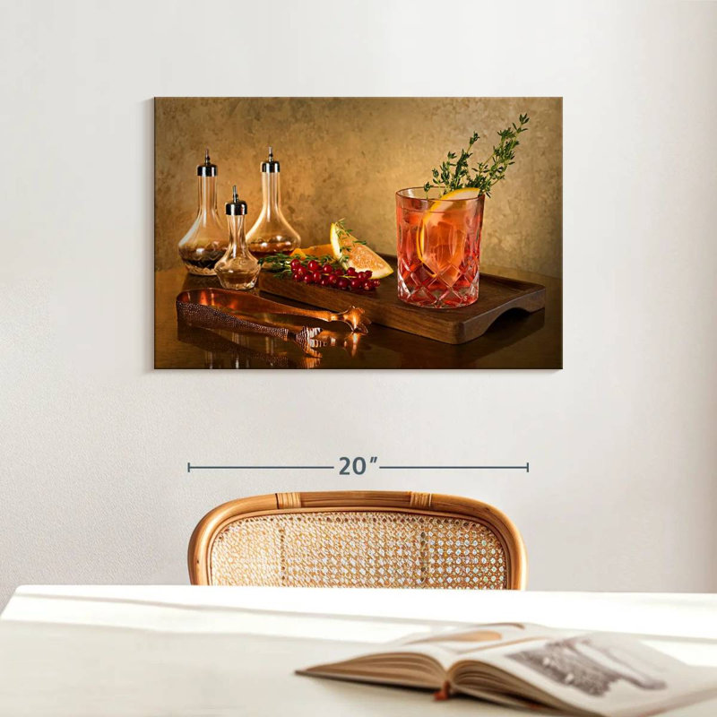 Yarlin Whiskey Cocktail, 16" H x 24" W