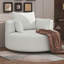 Fauteuil d'appoint pivotant avec 3 coussins amovibles-115839033