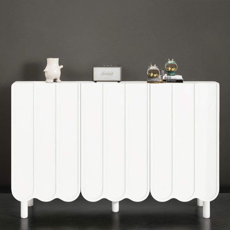 47" Console Table Entryway Sideboard for Hallway Living Room, White