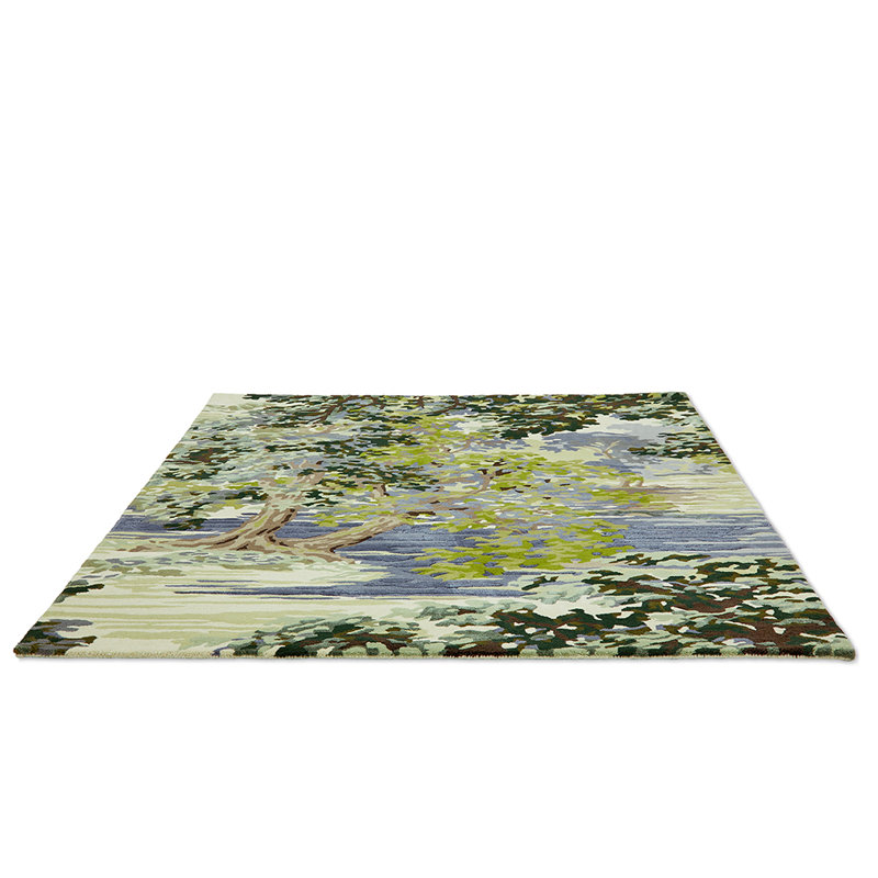 Wool Abstract Area Rug, Rectangle 5'7" x 7'10"