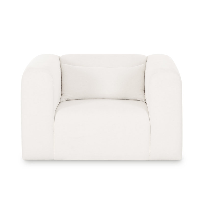 Fauteuil Tarra en chenille crème