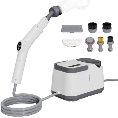 Nettoyeur à vapeur haute pression de 2 500 W, nettoyeur à vapeur portatif pour le nettoyage avec ensemble d'accessoires 8 pièces, nettoyeur à vapeur multi-usage portable pour la cuisine, la salle de bain, le coulis, le carrelage, les fenêtres, le revêtement, les sièges d'auto, les planchers, le canapé et le nettoyage en profondeur