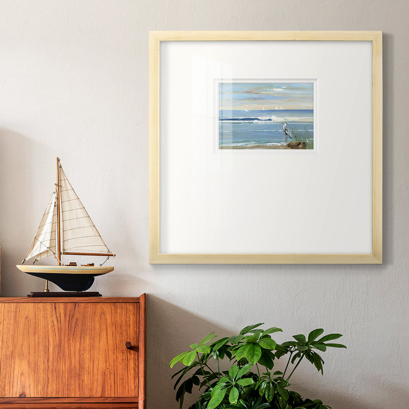 Sunrise Bay, H 17 po x l 17 po x P 1,25 po, Papier encadré brun
