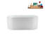 1501.1mm x 701mm Freestanding Soaking Acrylic Bathtub-1778873991