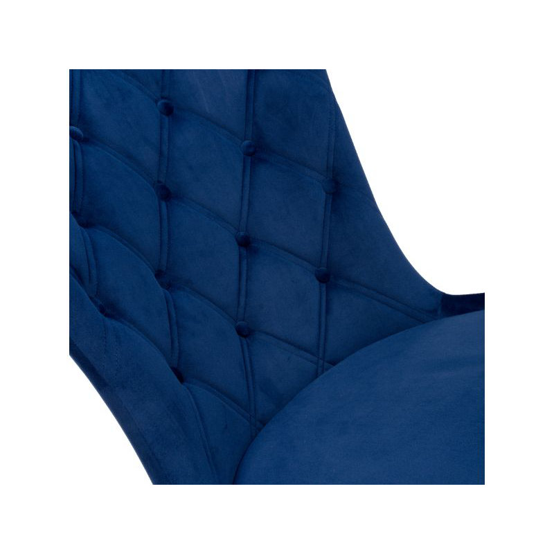 Padmukh 49cm H Tufted Velvet Upholstered Side Chair, Navy