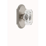 Grandeur Arc Plate Passage with Baguette Crystal Door Knob