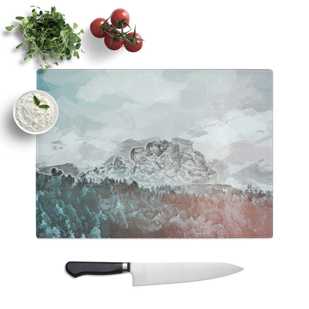 Glass Mountain View in Abstract Chopping Board