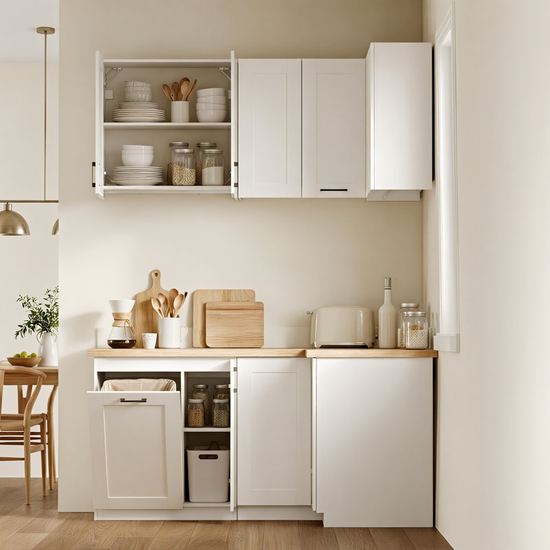 Armoire de cuisine modulaire quatre pièces avec rangement solide
