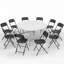 Table 11 pièces pliable en demi-table-111836005-111835993