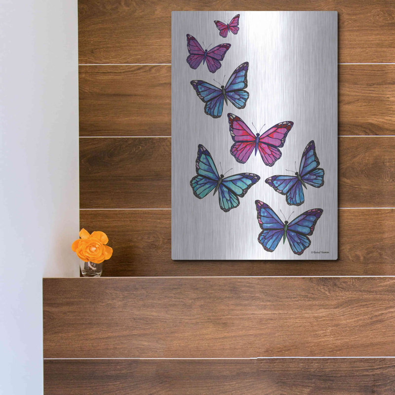 «Vibrant Flying Butterflies» par Rachel Nieman, H 16 po x l 12 po