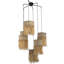 Luminaire suspendu en grappe de rotin 6 lumières Christee 