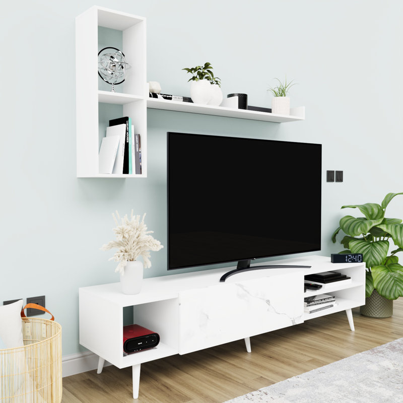Unfinished Entertainment Center for TVs up to 78", White