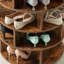Commode d'appoint ronde en bois massif Rosalyn