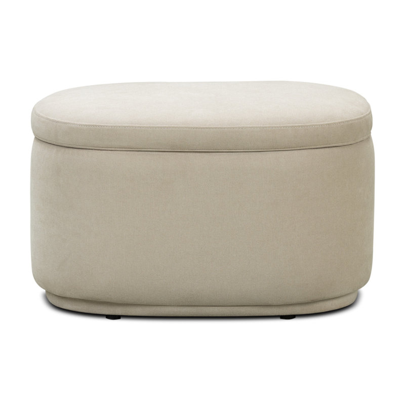 The Storage Ottoman, Ivory Cotton Blend