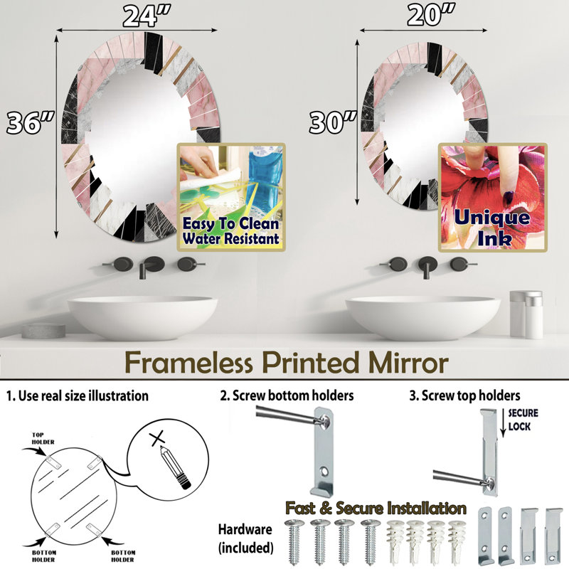 Miroir mural Wiltsey, 30 po x 20 po
