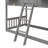 Twin Over Twin House Bunk Bed With Roof , Window, Window  Box, Door , With Safety Guardrails And Ladder-1757073416