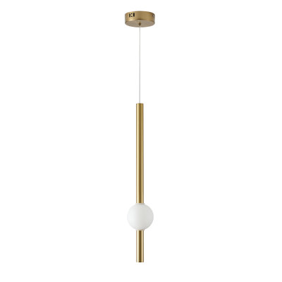 Transitional LED Gold Cylinder Pendant