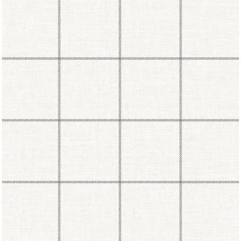  Papier peint à carreaux rayé gris anthracite classique, Gris