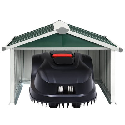 Vidaxl Garden Shed Green Galvanized Steel Durable Garden Shed