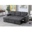 Canapé-lit modulaire réversible en lin gris foncé 84 po avec rangement Lucca-133654926
