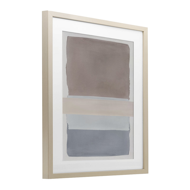 «Fun with Blues & Browns», impression sous verre encadrée, design par Nina Jacobs, H 16 po x l 13 po, Cadre de récolte en pin