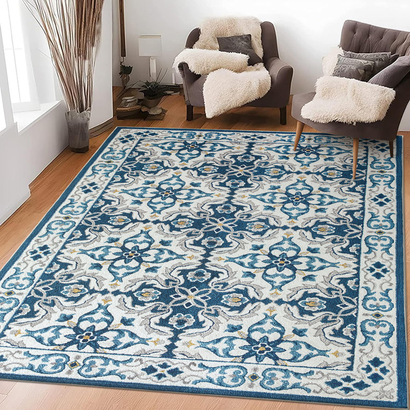 Oriental Machine Tufted Shag Area Rug, Rectangle 80 x 150cm