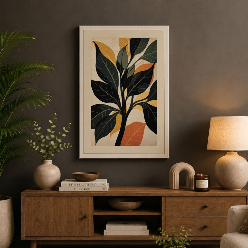 Radiance Botanical - Wrapped Canvas, 18x12 - 45.7 x 30.5 cm, Teal Border