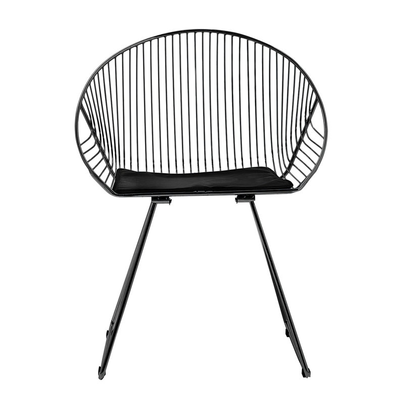 Sayers 47cm H Upholstered Windsor Back Side Chair in Silver, Black