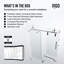 Porte de douche coulissante sans cadre avec verre transparent 3/8 po l 56-60 po x H 74 po Elan-99078377