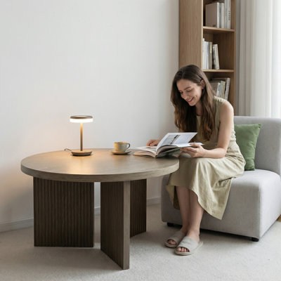 Mid-Century Modern Round Coffee Table
