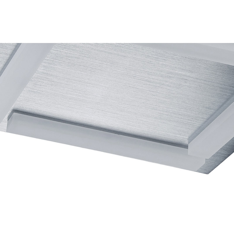 Phinnaeus Acrylic LED Flush Mount, Satin Aluminium