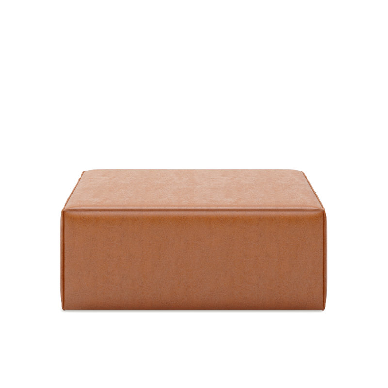 Mix Modular Ottoman, Vegan Appleskin Leather Cognac