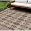 Tapis marocain d'intérieur et d'extérieur lavable brun et chocolat 9 pi x 12 pi