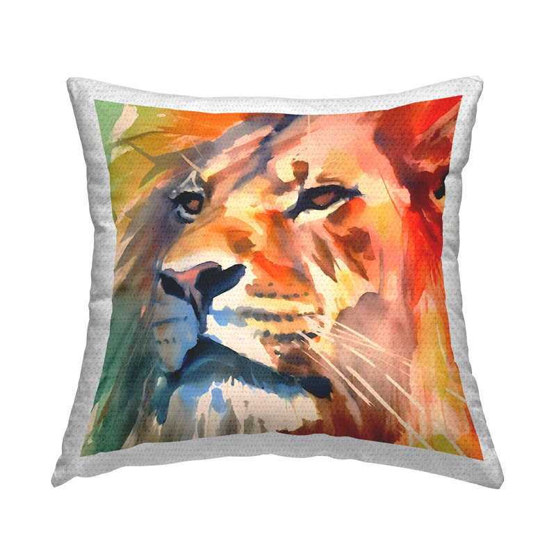 Coussin d'extérieur Fierce Lion Face