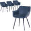 Chaise de salle à manger en cuir avec pieds d'appoint en fer thermolaqué Haglund-123386569-68459895