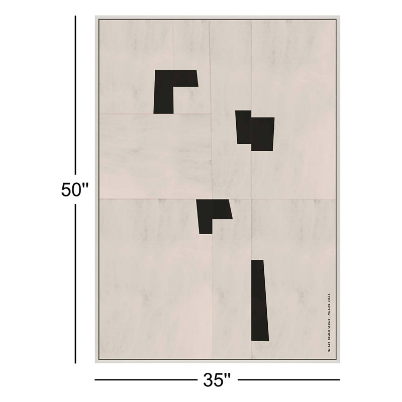 Scattered Set by Romina Gadler, 50" H x 35" W, White Canvas Framed