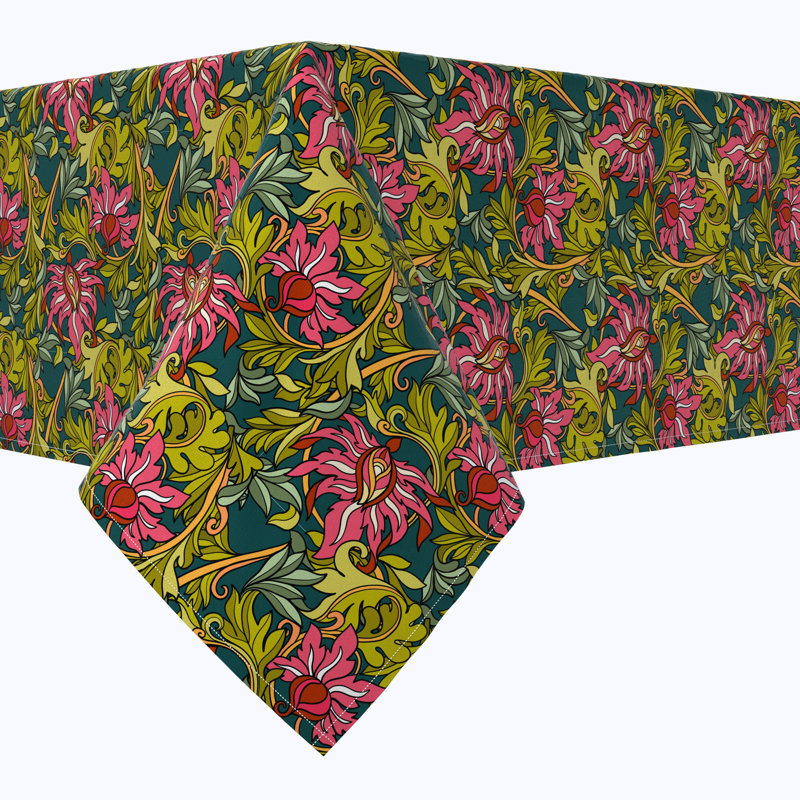 Rectangular Tablecloth, 100% Cotton, Floral 8, 120" x 60"