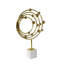 Sculpture en forme de galaxie céleste Lymi, base en marbre blanc, acier doré 21 pouces-124561779