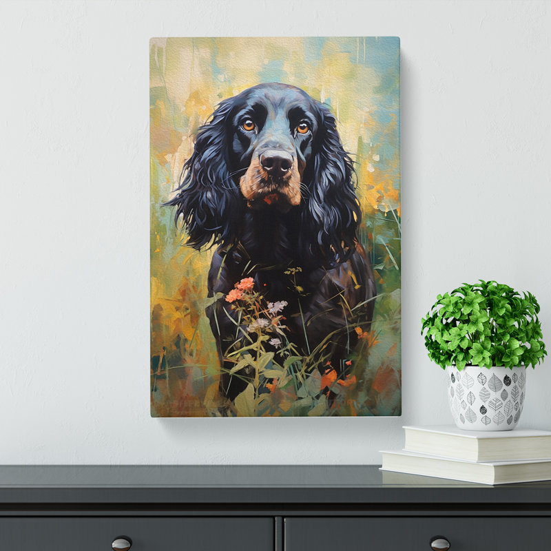 Cocker Spaniel Contemporary - Print, 76cm H x 50cm W x 3cm D