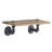 Oak And Sandy Black Rectangle Wall Shelf