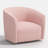 Lana Swivel Chair In Linen Blush-1551483028