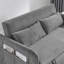Canapé-lit moderne convertible de 55 pouces avec dossier réglable, fonction de couchage coulissante et poches de rangement à accoudoirs amovibles.-2113613252