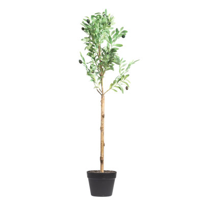 Potted Faux Olive Artificial Flower