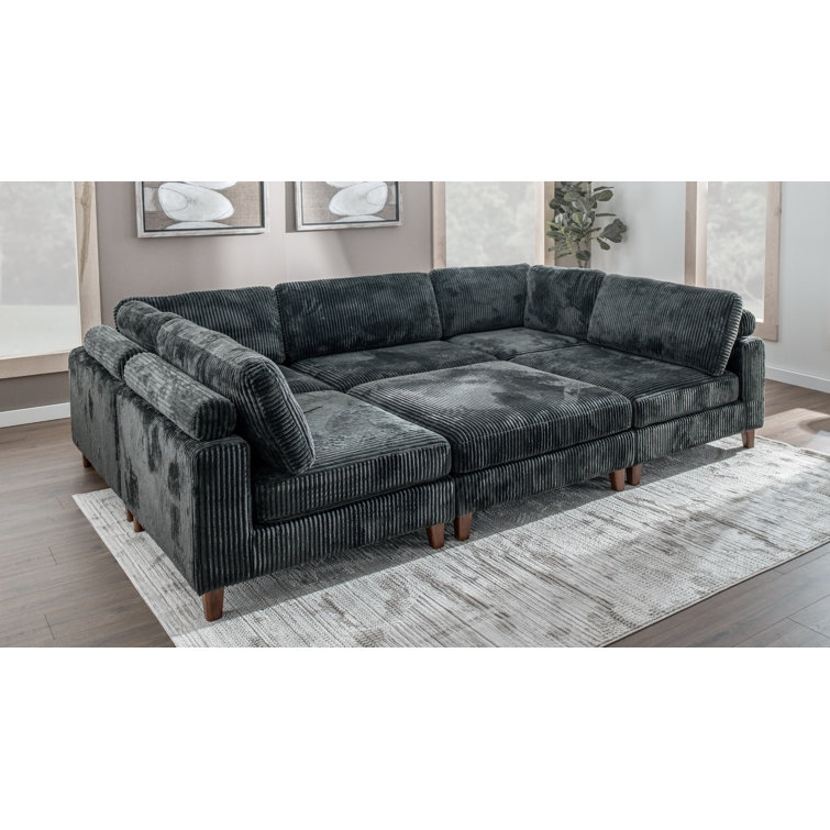 Chelsea Modular 120" Wide Corduroy Symmetrical Modular
