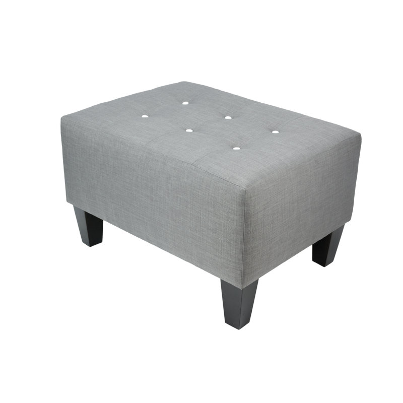 Repose-pieds Aubriella, Blanc, Gris