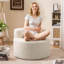 Fauteuil à billes avec molleton doux et dossier courbé pour le salon, la chambre à coucher